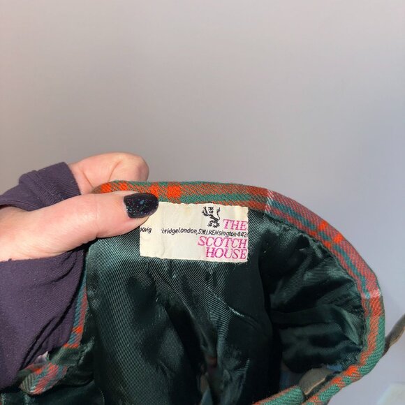 Vintage 70s Scotch House Plaid Pleated Wrap Kilt Skirt Fringe Dark Academia XXS - Picture 7 of 7